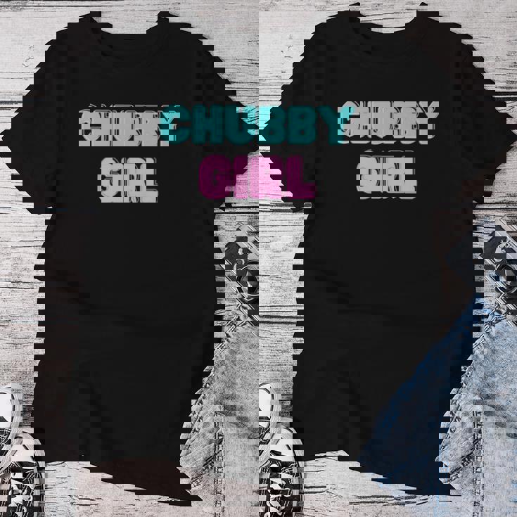 Chubby Girl 長袖tシャツ レディースTシャツ 面白い贈り物