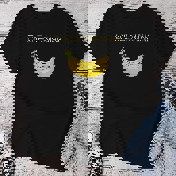 Dolce And Banana ファニーキュートグラフィックデザインバナナtシャツ レディースTシャツ 面白い贈り物