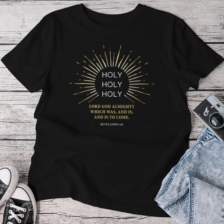 Holy Holy Holy Lord God Almighty – Christian Faitherse レディースTシャツ 面白い贈り物