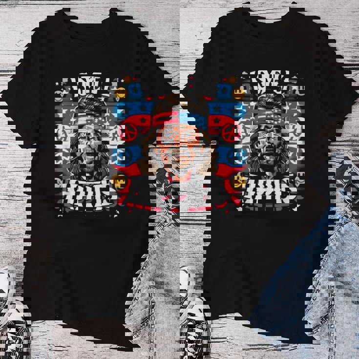 Imell Hippies Peace 4Th Of July For Hippie レディースTシャツ 面白い贈り物