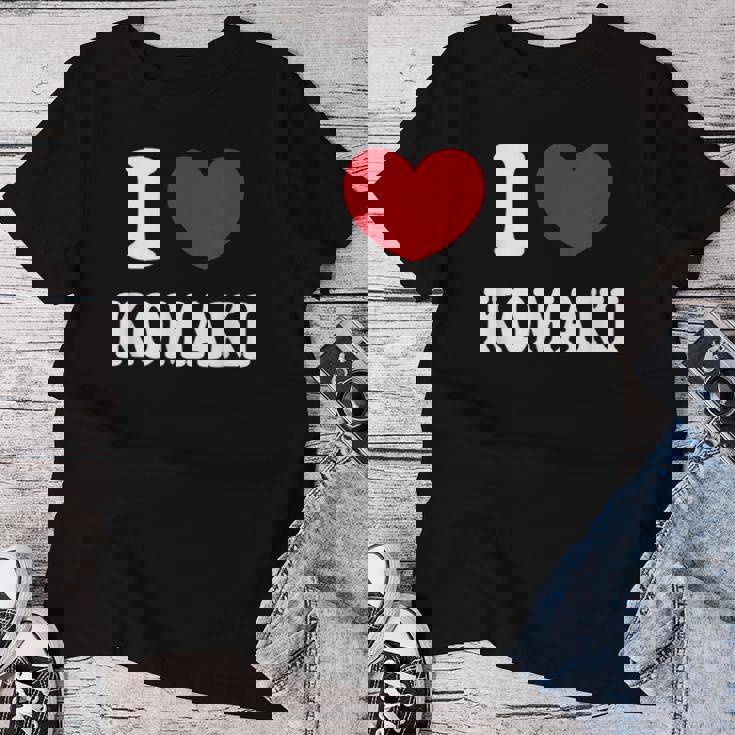 I Love Komaki アイラブ小牧 レディースTシャツ 面白い贈り物