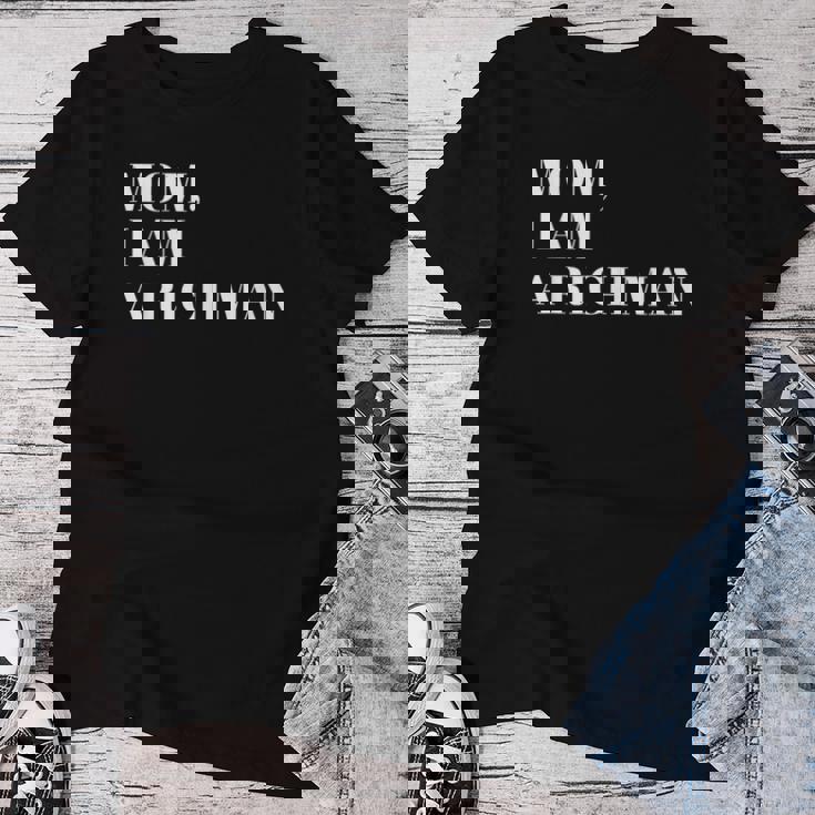 Mom I Am A Rich Man I Am The Boss Man Top Entrepreneur レディースTシャツ 面白い贈り物