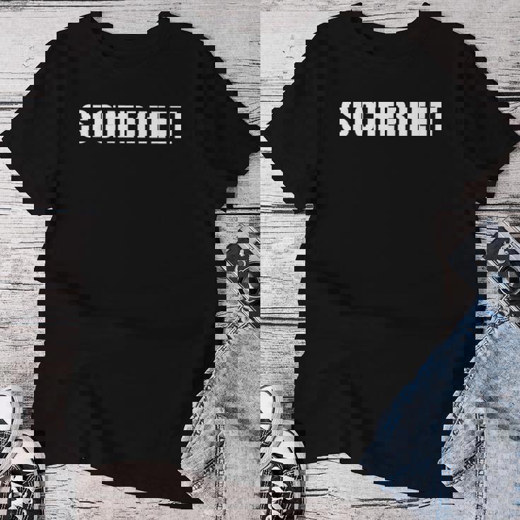 Sicherheit -Ecurity Guard Uniform And German レディースTシャツ 面白い贈り物