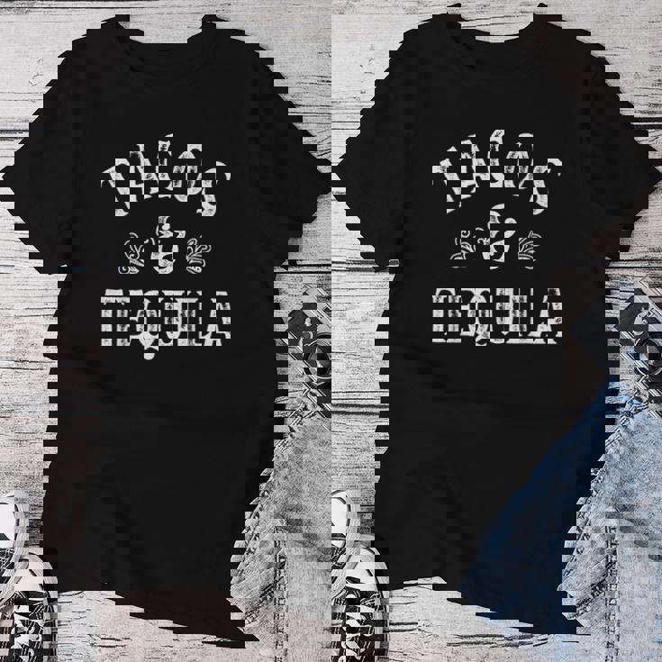 Tacos And Tequila Cinco De Mayo メンズ レディース メキシカン ドリンク レディースTシャツ 面白い贈り物