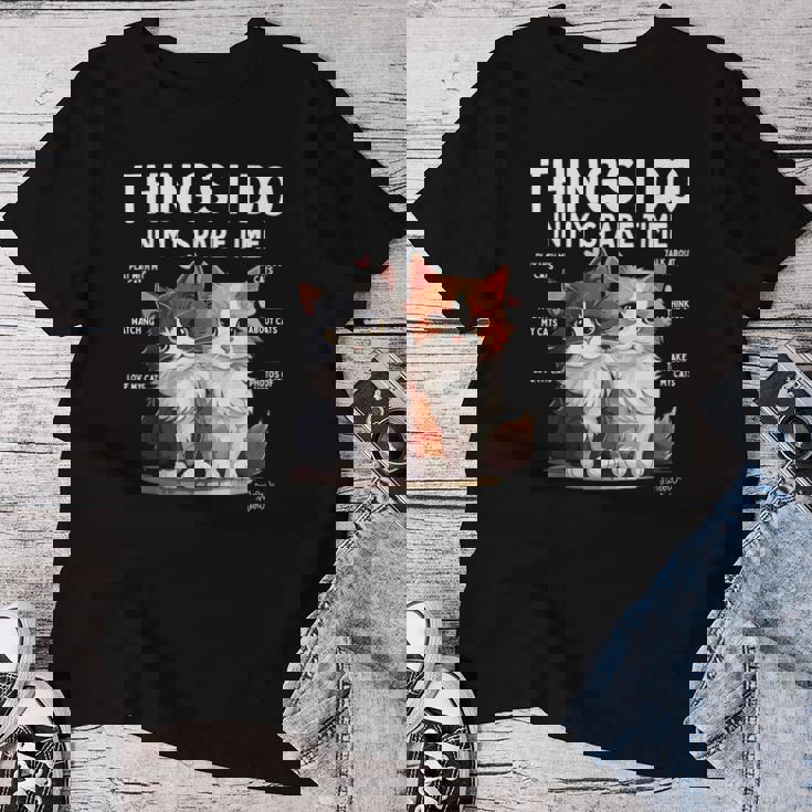 Things I Do In Mypare Time Cat Lover Men レディースTシャツ 面白い贈り物