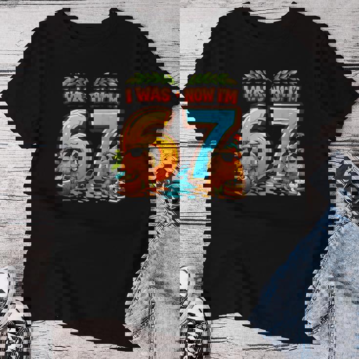 I Was 6 Now I'm 7 Birthday 67 Meme Capybara キッズ 男の子 女の子 レディースTシャツ 面白い贈り物