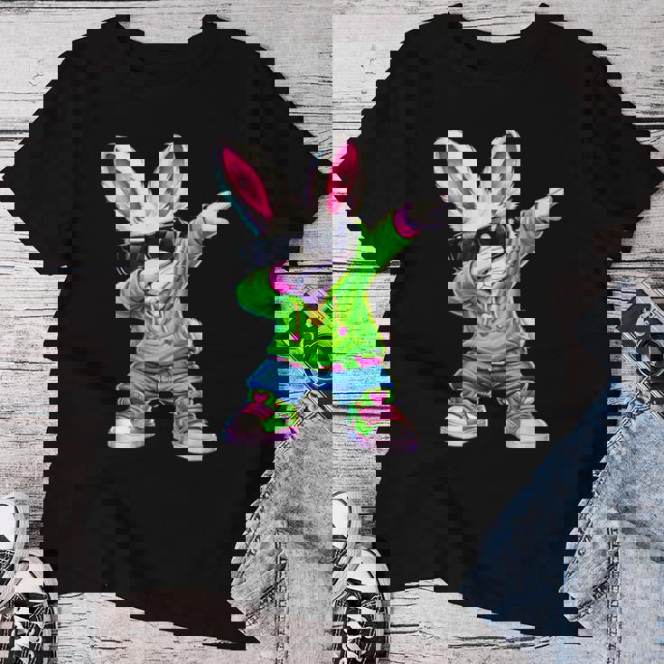 かわいい アニメ ダビングバニー ウサギ ハッピー イースター 男の子 女の子 キッズ レディースTシャツ 面白い贈り物