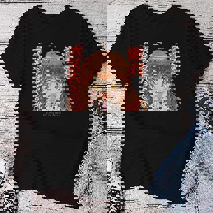 ひなビタスタンプ まり花01「絶対大丈夫だよっ！」 レディースTシャツ 面白い贈り物