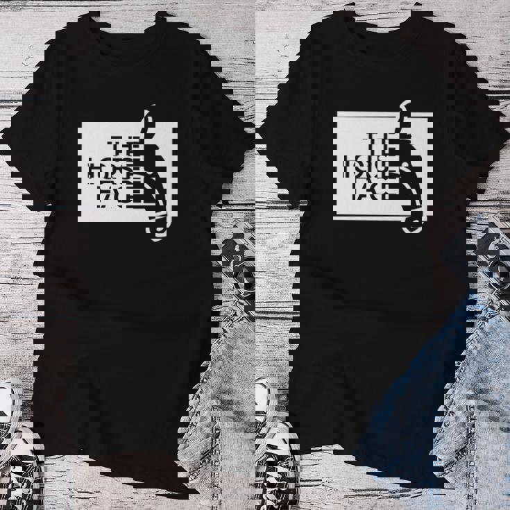 ザ・ホース・フェイス The Horse Face 午年 馬【十二支 干支】2026年 ブランド パロディ 長袖tシャツ レディースTシャツ 面白い贈り物