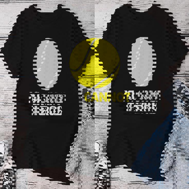 テニス ユーモア You Cannot Beerious ラケット スポーツ レディースTシャツ 面白い贈り物