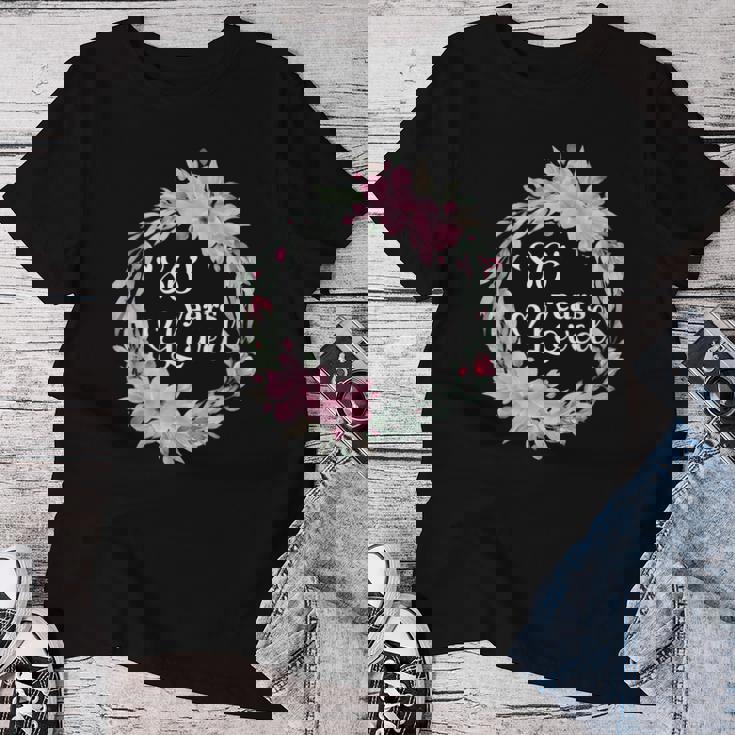 フローラル 86歳 誕生日 男性 女性 86歳 誕生日 レディースTシャツ 面白い贈り物