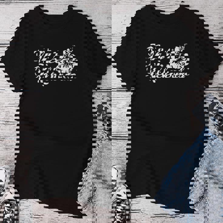 メレ カリキマカ ハイビスカス 花 ハワイ クリスマス ハワイアン レディースTシャツ 面白い贈り物