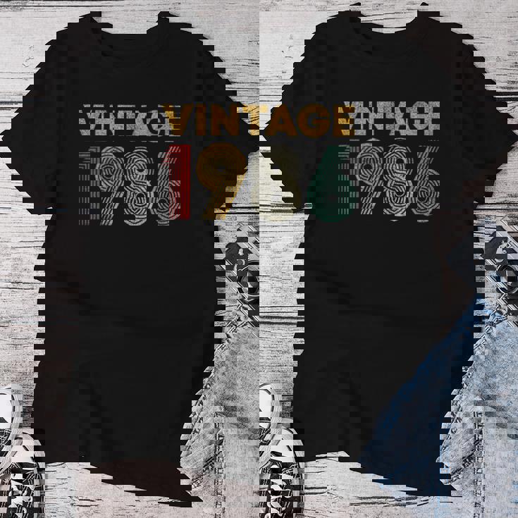 ヴィンテージ 1986 40歳の誕生日プレゼント 男性 女性 40歳 レディースTシャツ 面白い贈り物