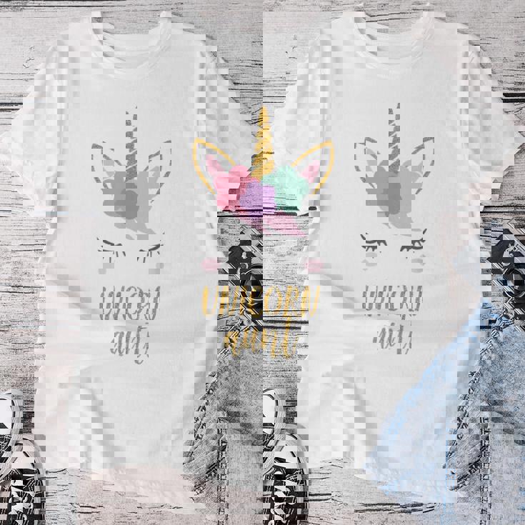 Aunt ユニコーン シャツ かわいい ユニコーン 叔母 ギフト レディースTシャツ 面白い贈り物