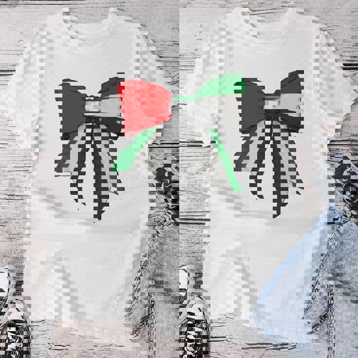 アラブ首長国連邦 首長国連邦 Uae 国旗 女の子 コケットリボン レディースTシャツ 面白い贈り物