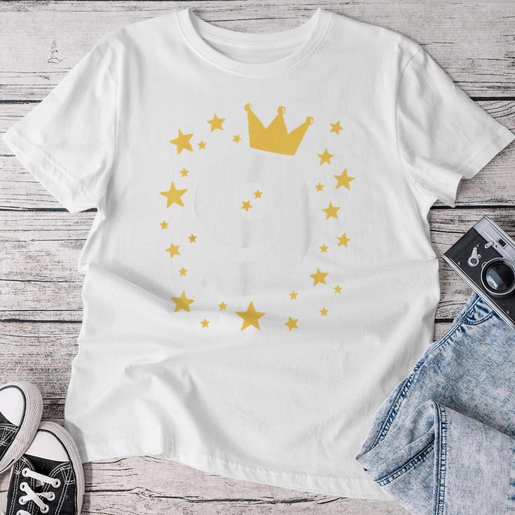 キッズ 誕生日 数字 9歳 男の子 女の子 キング クイーン レディースTシャツ 面白い贈り物