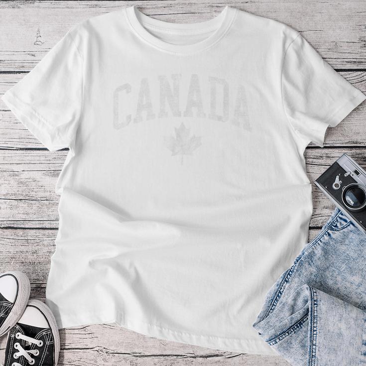 ヴィンテージ カナダ国旗 お土産 男の子 女の子 レトロ カナダ国旗 レディースTシャツ 面白い贈り物