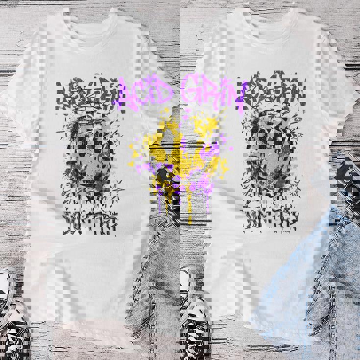 絵文字 美的 ヒップホップ Y2k 服 レトロ ヴィンテージ ストリートウェア ファッション 女性 男性 スマイリー レディースTシャツ 面白い贈り物