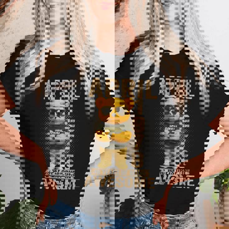 48歳 1978年4月 テディベア 48歳 誕生日 男性 女性 レディースTシャツ 彼女への贈り物