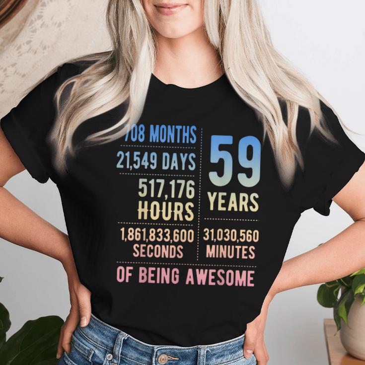 59歳の誕生日 男性 女性 面白い 59歳 レディースTシャツ 彼女への贈り物