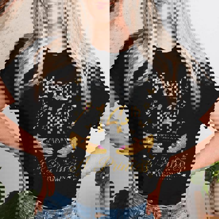 5月14日 プリンセスが生まれた 5月14日 誕生日 女の子 長袖tシャツ レディースTシャツ 彼女への贈り物