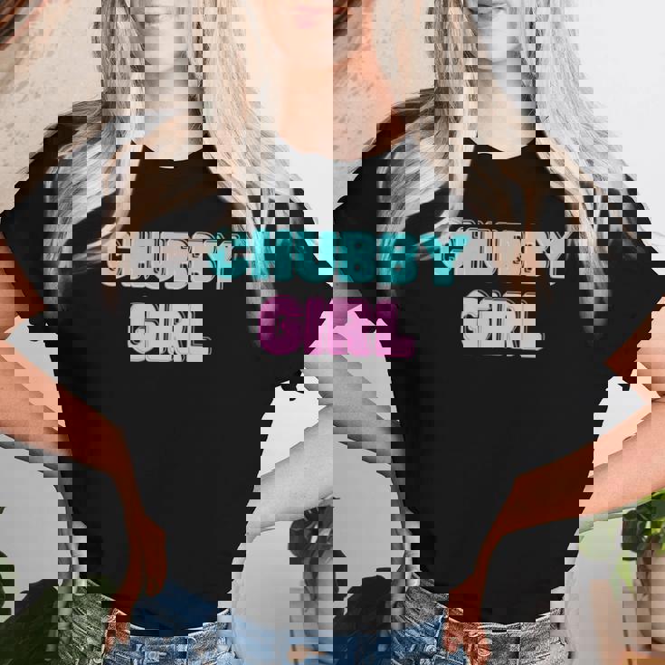 Chubby Girl 長袖tシャツ レディースTシャツ 彼女への贈り物