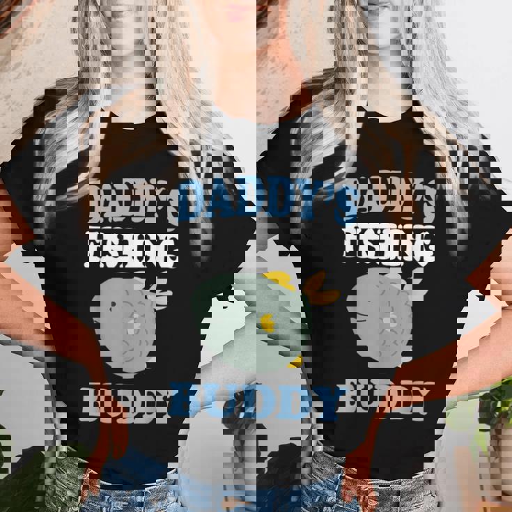 Daddy's Fishing Buddyon Daughter ギフトtシャツ レディースTシャツ 彼女への贈り物