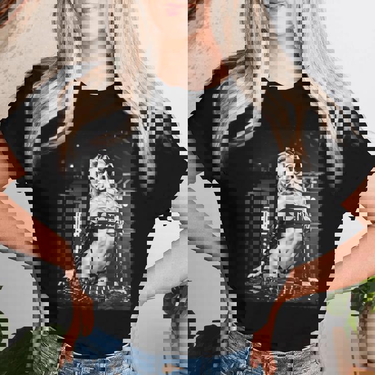 Hot Girl Edm シャツ メンズ セクシー ブロンド Dj レイブ B&W 長袖tシャツ レディースTシャツ 彼女への贈り物