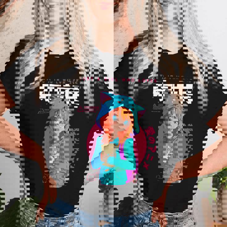 Just A Girl Loves アニメ ラーメン スケッチ オタク少女アニメ 長袖tシャツ レディースTシャツ 彼女への贈り物