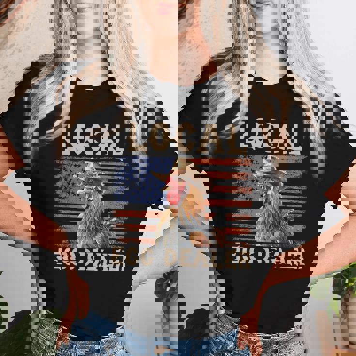 Local Egg Dealer Rooster Farmer Chicken Women T-shirt Gifts for Her Local Egg Dealer Rooster Farmer Chicken Women T-shirt Gifts for Her