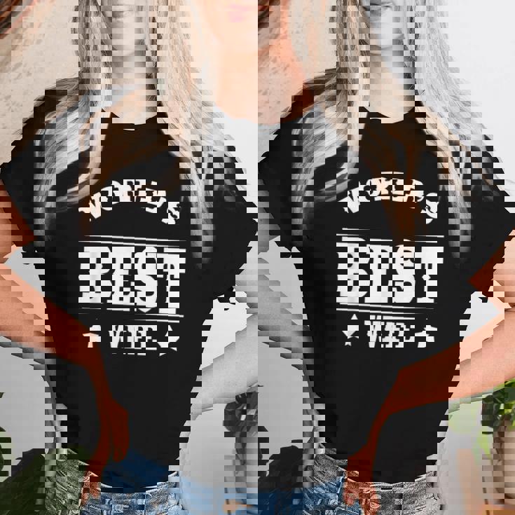 World's Best Wife 面白いウェディングギフトシャツ レディースTシャツ 彼女への贈り物