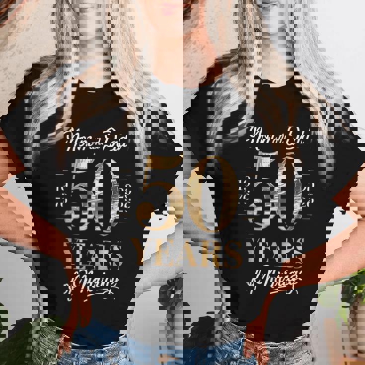 お父さんとお母さんの結婚 50 周年記念 1976 年から 2026 年まで レディースTシャツ 彼女への贈り物