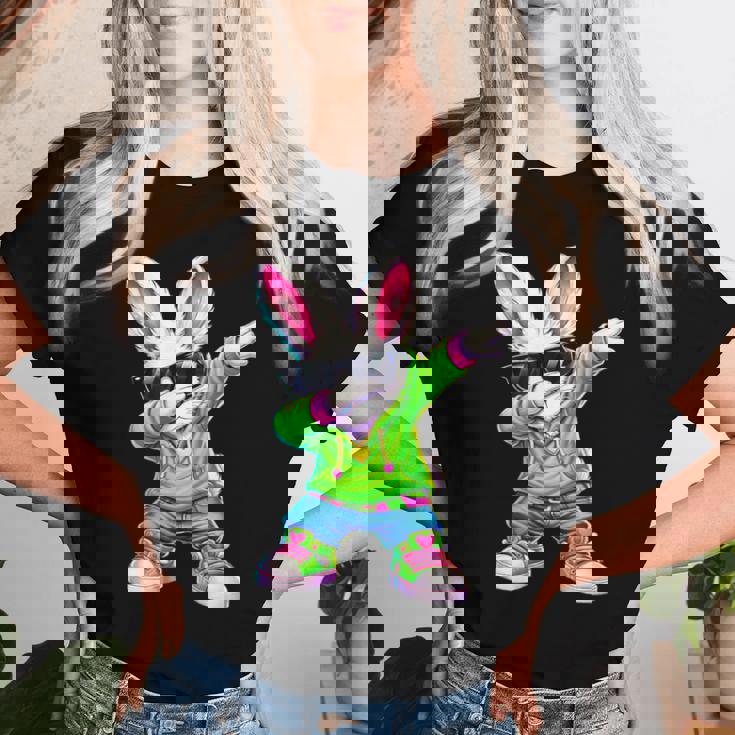 かわいい アニメ ダビングバニー ウサギ ハッピー イースター 男の子 女の子 キッズ レディースTシャツ 彼女への贈り物