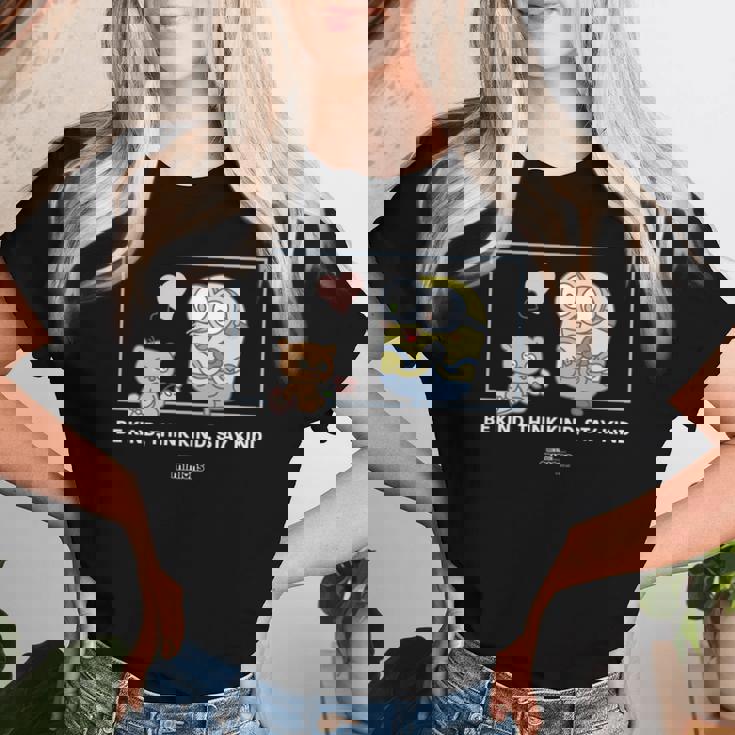 ミニオンズ ボブ&ティム Be Kind Think Kindtay Kind 長袖tシャツ レディースTシャツ 彼女への贈り物