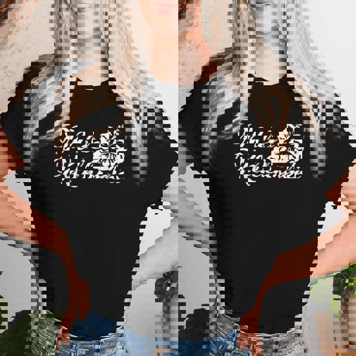 メレ カリキマカ ハイビスカス 花 ハワイ クリスマス ハワイアン レディースTシャツ 彼女への贈り物