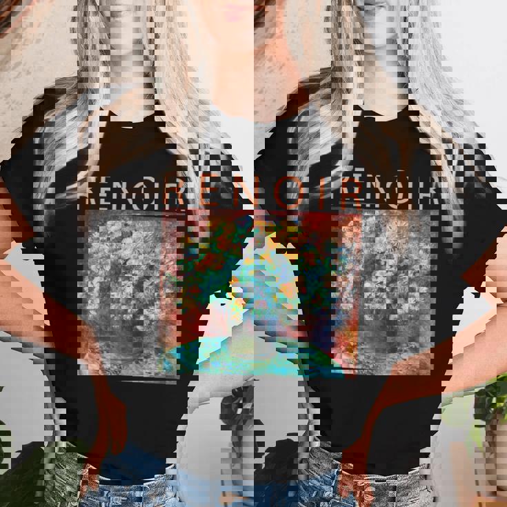 ルノワール 面白いtシャツ 名作アート 菊の花 絵画 メンズ レディース 面白い 服 美術 おもしろ レディースTシャツ 彼女への贈り物