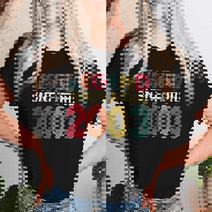 レジェンド 2003年4月 23歳の誕生日 男性 女性 23歳 レディースTシャツ 彼女への贈り物