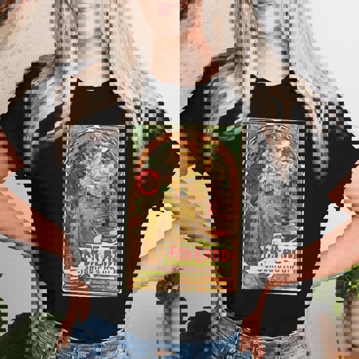 ヴィンテージ ジャマイカ ラム広告ポスター 女の子 アルフォンスミュシャ 長袖tシャツ レディースTシャツ 彼女への贈り物