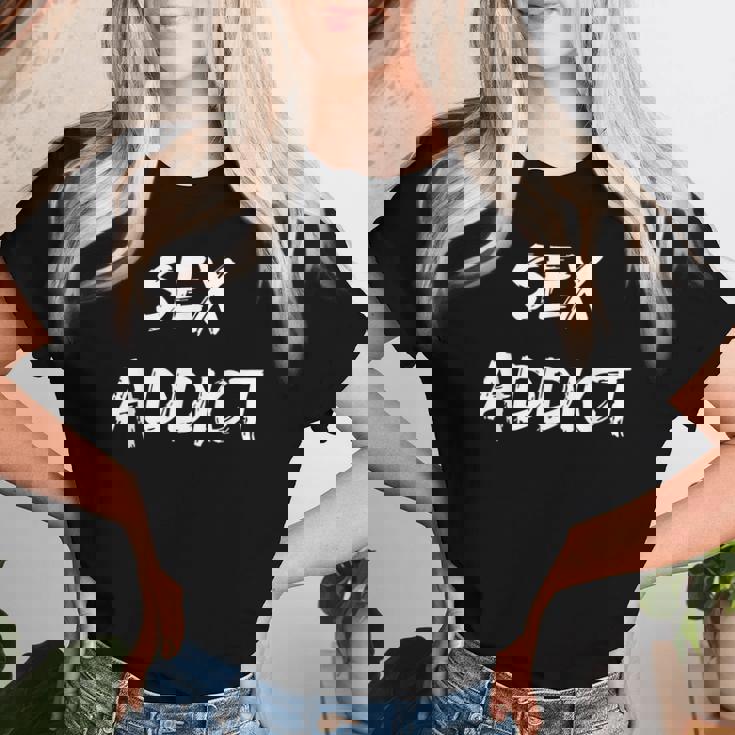 変態セックス依存症 ノベルティギフト ホットな妻 セクシー 女性 男性 レディースTシャツ 彼女への贈り物