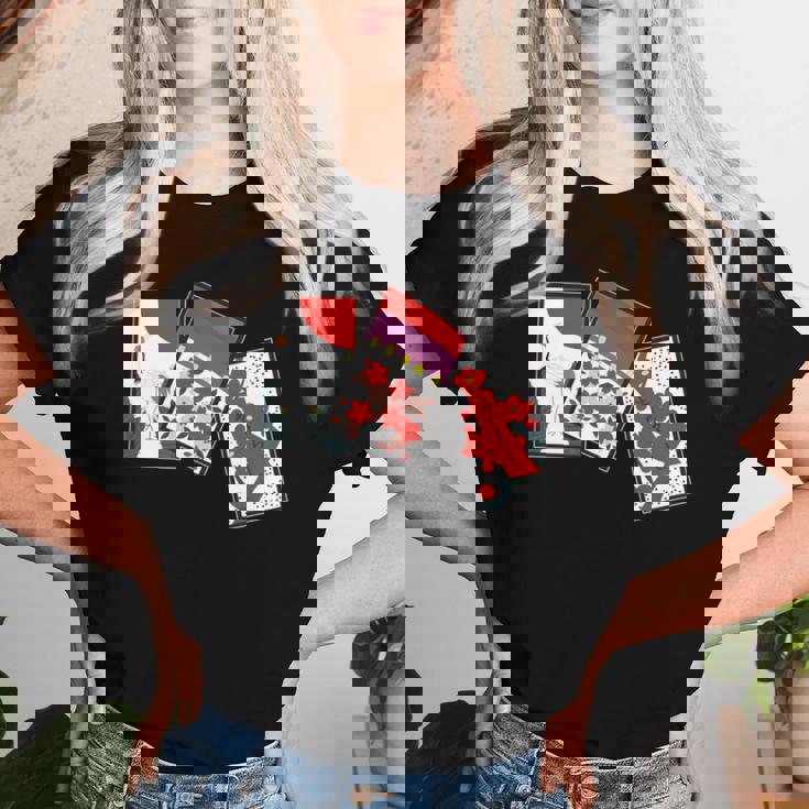 日本の伝統工芸品 花札 男性 女性 長袖tシャツ レディースTシャツ 彼女への贈り物