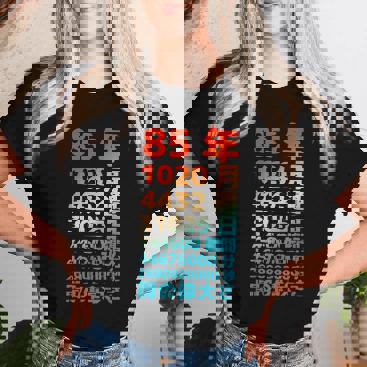 面白い85歳の誕生日の古いメーター 面白い85歳のギフト 女性 男性 面白い電卓 85歳の誕生日のギフト レディースTシャツ 彼女への贈り物