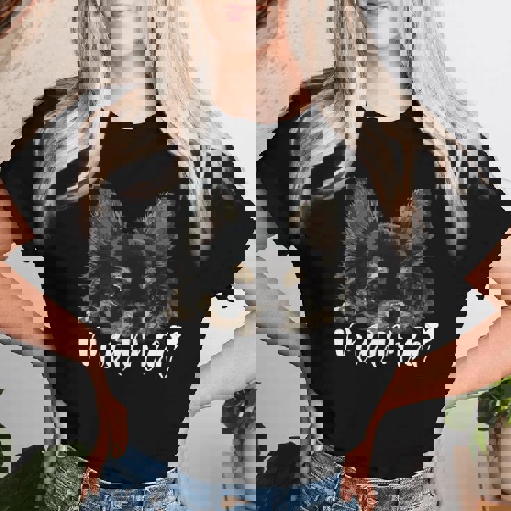 黒 チワワ ママ ロングヘア チワワ ママ チワワ 女の子 長袖tシャツ レディースTシャツ 彼女への贈り物