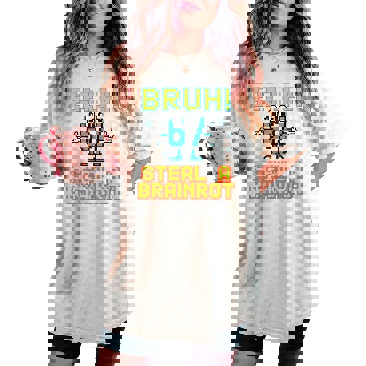 67 Bruhteal A Brainrot Meme 6 7 男の子 女の子 キッズ ユース レディースオーバーサイズコンフォートTシャツ