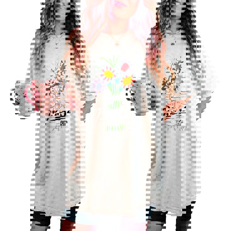 パブロ・ピカソ 平和の花 作品 描画 Papl2192 レディースオーバーサイズコンフォートTシャツ パブロ・ピカソ 平和の花 作品 描画 Papl2192 レディースオーバーサイズコンフォートTシャツ