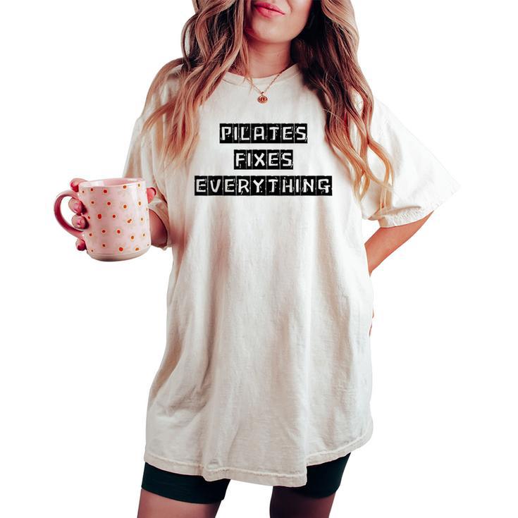 ピラティスは、女性と男性がピラティスを愛するすべてのものを修正します。 レディースオーバーサイズコンフォートTシャツ