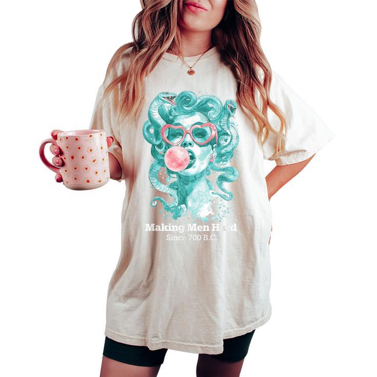 Making Hard Since 700 Bc Feminist Medusa Bubblegum Women Women's Oversized Comfort T-shirt