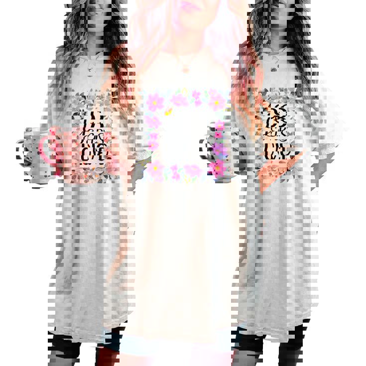 フローラル 93歳 誕生日プレゼント 男性 女性 93歳 愛用 レディースオーバーサイズコンフォートTシャツ