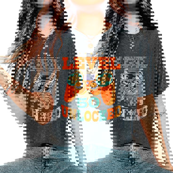 50歳の誕生日プレゼント 50歳 男性と女性、ビデオゲーム 1971年生まれ レディースオーバーサイズコンフォートTシャツ