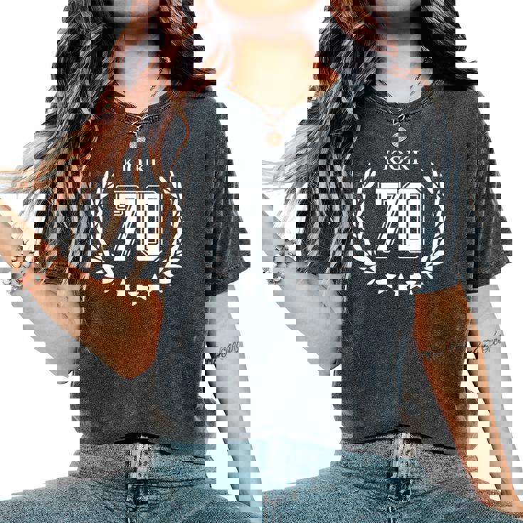 70 歳 古希 祝い 70歳 70才 お祝い 男性 女性 古希祝い ギフト 贈り物 父 母 こき 誕生日 紫 長袖tシャツ レディースオーバーサイズコンフォートTシャツ