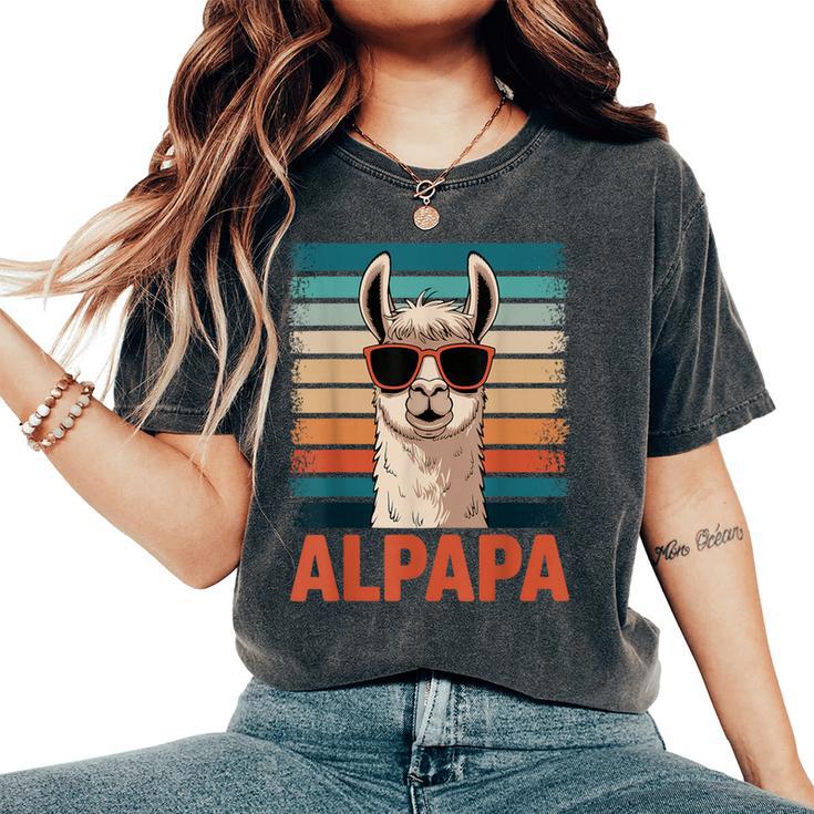 Alpapa Alpaca Dad Divertente Llama Regalo Per La Festa Del T-shirt comoda oversize da donna